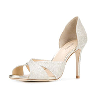 Light Gingerlet Cross Strap Stiletto Sandals