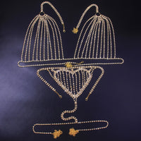 Rhinestone Chest Chain Hot Selling Rhinestone Body Chain In Europe And America