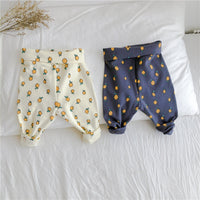 Baby Lemon Print Base Shirt High Waist Trousers Suit