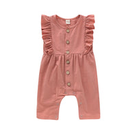 Girls' Fashion Ruffles Sleeveless Leotard Romper
