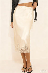 Women's Lace Patchwork Color Block Skirt