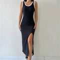 Womens Camisole Dress Mid-Length Split Dress