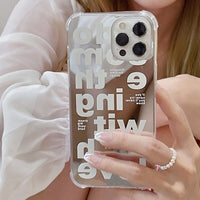 Japanese And Korean Trendy Mirror Letter Phone Case