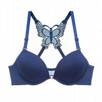 Small chest gathered butterfly front button bra