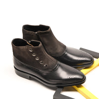 Cow Hair Rivet Trend Men's Shoes Martin Boots
