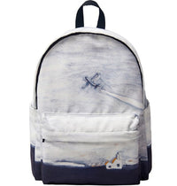 Embroidered print backpack