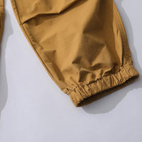 Multi-pocket drawstring overalls