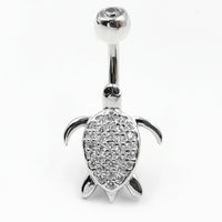 Turtle Diamond Navel Nail