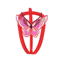 Red Butterfly Lace C-shaped Panties