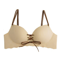 Front drawstring smooth seamless girl underwear