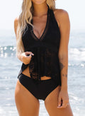 European And American Swimwear Women's V-neck Lace Printed Bikini