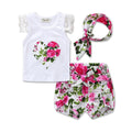 Girls' Floral Lace Top Floral Trousers
