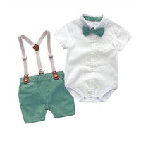 Baby bow tie bag butt shirt set