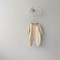 Comfortable And Simple Baby Long-sleeved One-piece