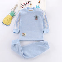 Children's Underwear Set With Plush And Thick Baby Autumn Pants