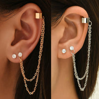 Long Tassel Chain Statement Fashion Earrings
