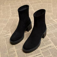 Brown Heeled Ankle Boots For Petite Women