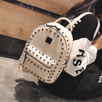 Rivet Small Backpack Women All-Match Backpack School Bag Female Backpack