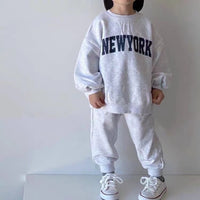 Children's Pullover Cotton Sweater Trousers Suit