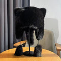 Women's Winter Faux Fur Raccoon Hat