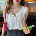 Strap Vest Women's Summer Outerwear White Base Layer
