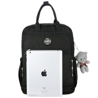 Nylon backpack college wind big school students large capacity multi-function backpack tide
