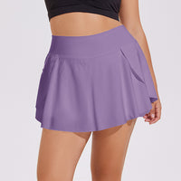 Plus Size High Waist Running Sports Short Skirt Women's Fitness Pants Yoga Skirt