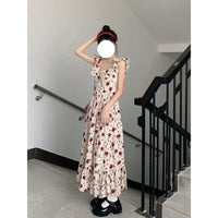Women's Fashionable Slim-fit Floral Print Slip Dress