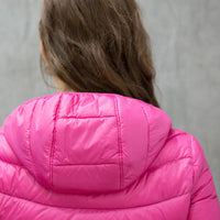 Women's Down Jacket Thin Hood Short Plus Size Solid Color