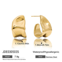Jieding European And American Stainless Steel C-shaped Ear Studs Light Luxury High Sense
