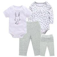 Solid Color Cartoon Style Long-Sleeved Romper