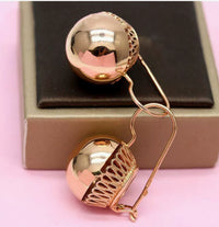 Simple Trendy Gold-plated All-match Round Women's Earrings