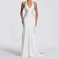 Womens Fashion V-Neck Sexy Slim-Fit Dress
