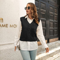 Twist Women's Knitted Vest Sweater