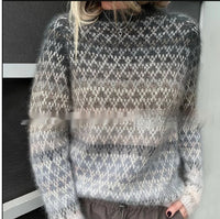 Crew-neck Pullover Knitwear A Trendy Versatile Sporty Jacket