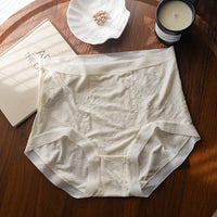Female Lace High Waist Plus Size Fiberglass Antibacterial Underwear