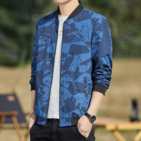 Men's Jacket Stand Collar Casual Baseball Uniform Thin Camouflage Jacket