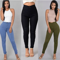 Ladies fashion slim casual stretch skinny jeans