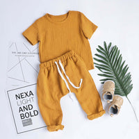 Children's cotton and linen suit