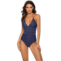 Mesh detail sling one-piece swimsuit