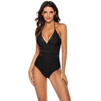 Mesh detail sling one-piece swimsuit