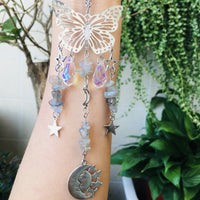 Butterfly Style Sun And Moon Accessories Crystal Ball Wind Chimes