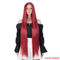 Long Straight Hair Synthetic Fiber Headgear