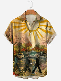 Printed Shirt Men's Short-sleeved Summer Seaside Vacation