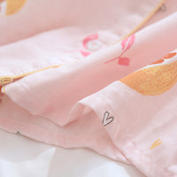 Women's Fashion Print Long Sleeve Cotton Yarn Loungewear Set