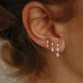 Silver Tassel Zircon Earrings For Women