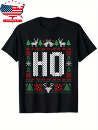 Christmas Ugly With Holiday Shirt Vacation Pattern Personality Casual Pure Cotton T-shirt