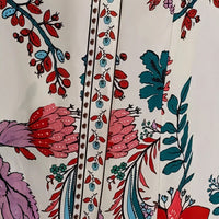 Printed High-Waisted Skirt Womens Fashion Tie-Up Long Dress