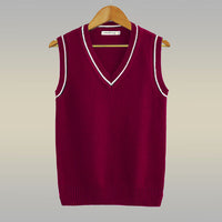 Thickened V-neck Pullover Woolen Vest Men