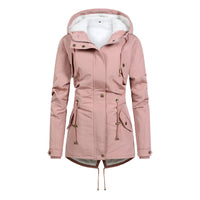 Commuter Cotton Zipper Coat With Fur Collar Print Loose Temperament